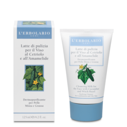 Latte di pulizia per il viso al cetriolo e all'Amamelide 125 ml