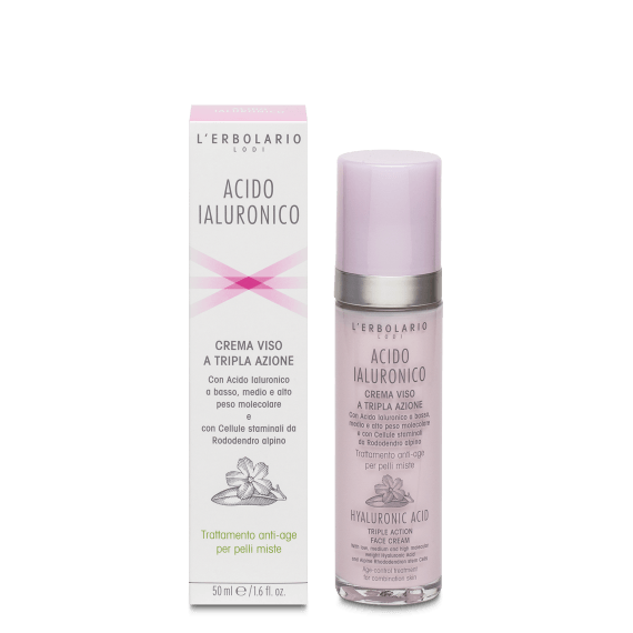 Crema Viso per Pelli Miste Acido Ialuronico 50 ml