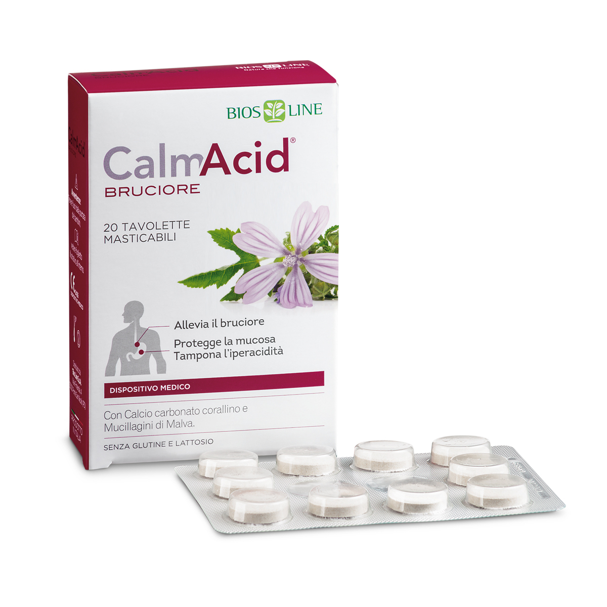 Calma Acid Bruciore - Confezione Doppia Convenienza 40 tavolette masticabili