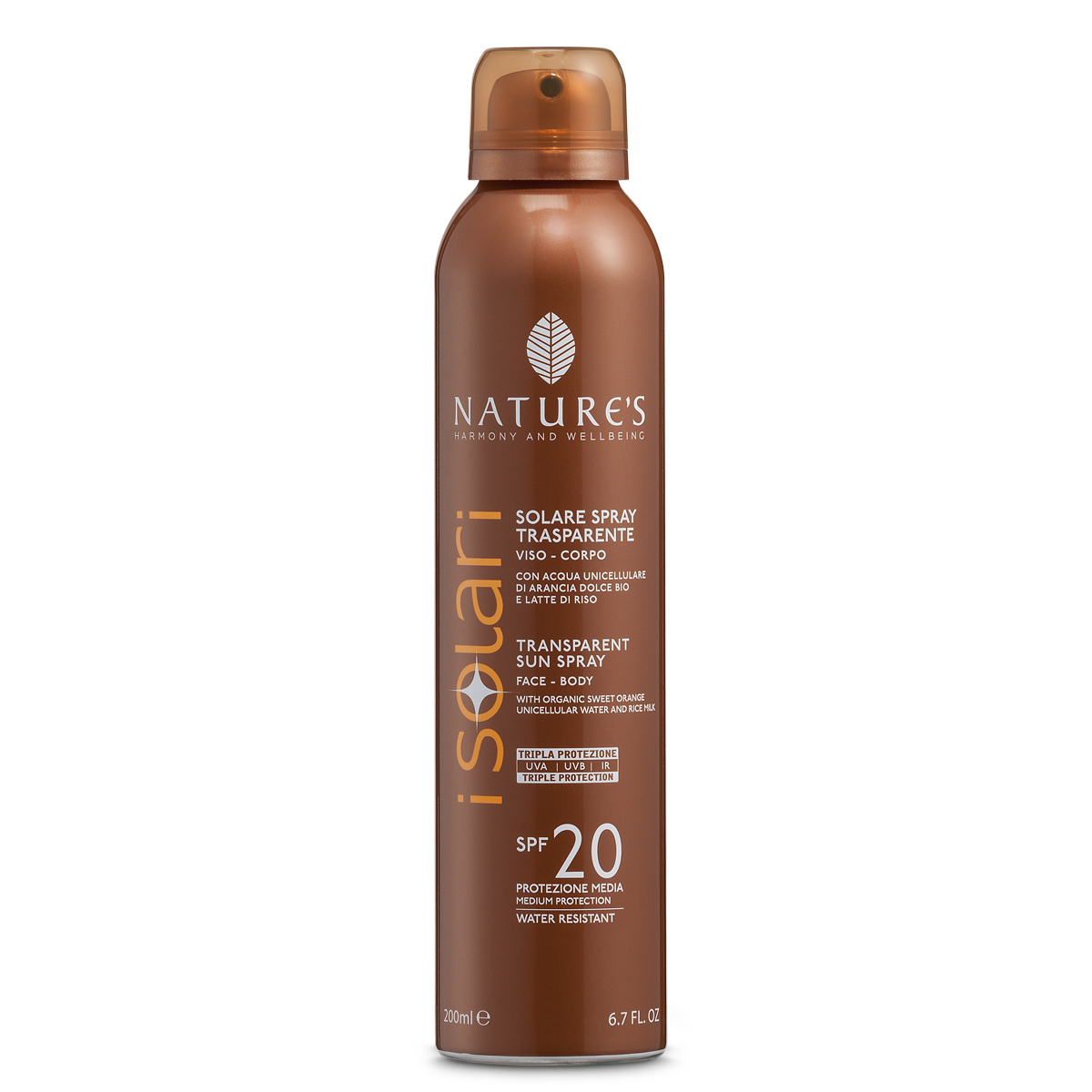 Nature's Solare Spray Trasparente SPF 20 da 200ml