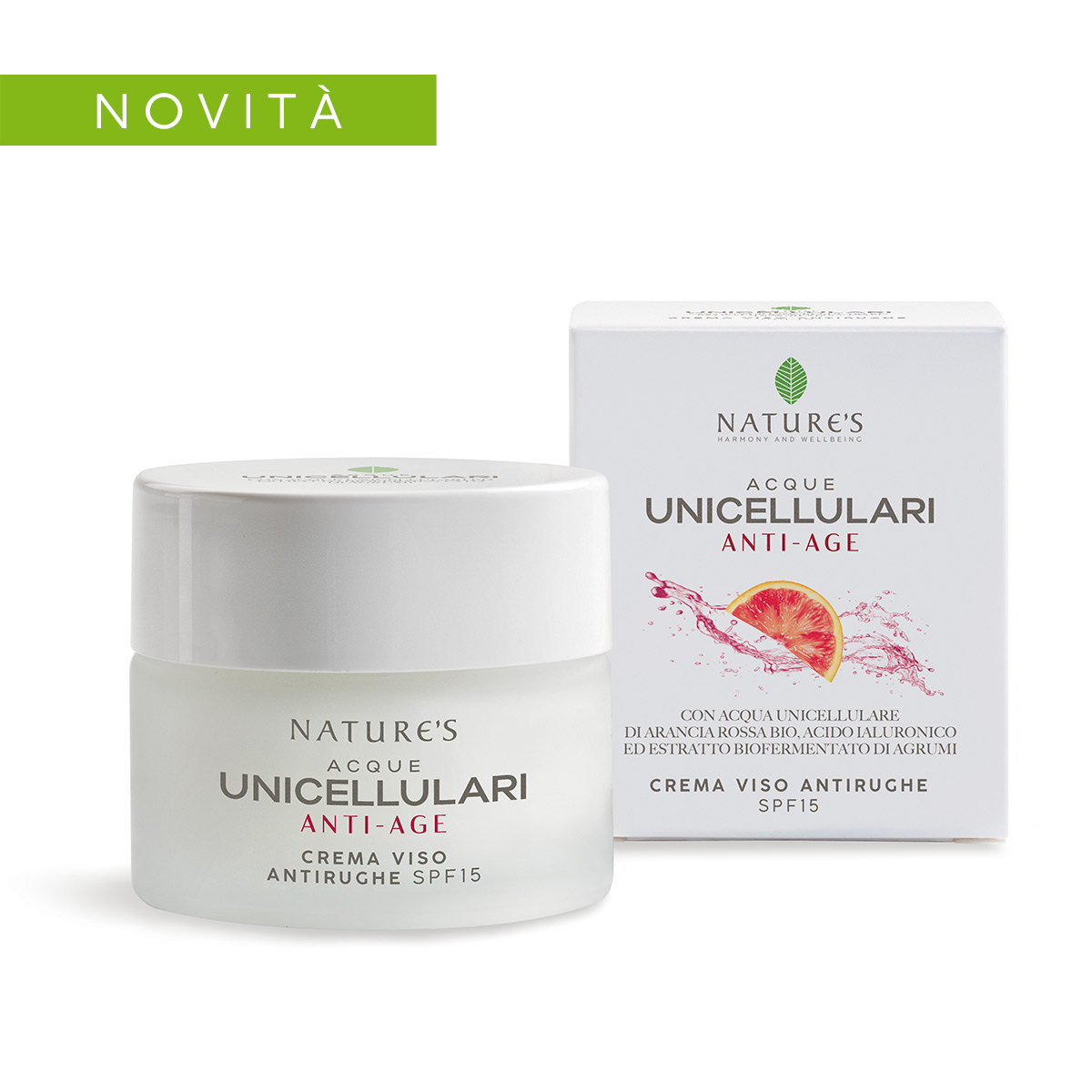 Nature's Crema Viso Antirughe SPF 15 Acque Unicellulari 50 ml