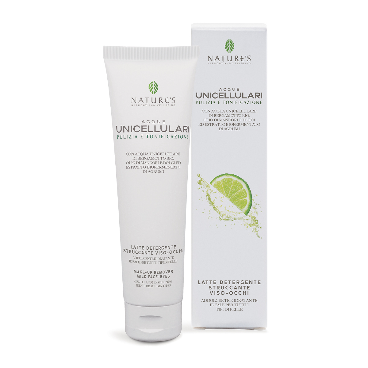 Nature's Latte Detergente Idratante Viso-Occhi Acque Unicellulari 150 ml