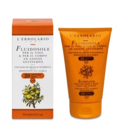 L'Erbolario FluidoSole Viso e Corpo Anti-tempo SPF 20