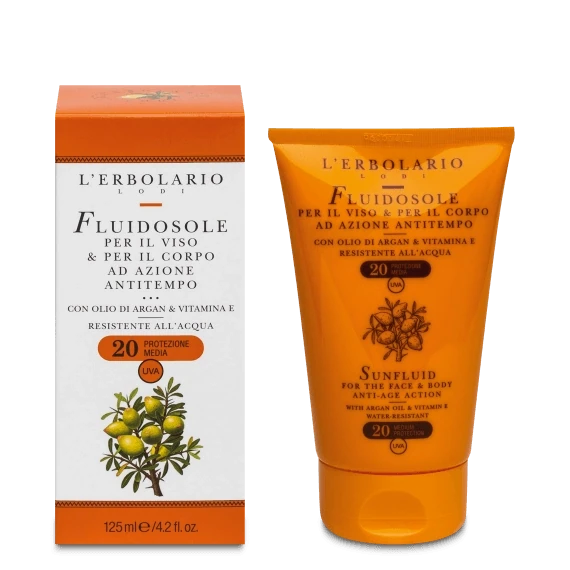 L'Erbolario FluidoSole Viso e Corpo Anti-tempo SPF 20