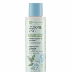 LaSaponaria Lozione viso Pure Glow Lozione viso perfezionatrice ed esfoliante 4% acido shikimico e succinico + Tè verde