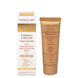 L'Erbolario Crema Perfezionatrice Viso in 2 tonalità Vitamina C e Oro 24K