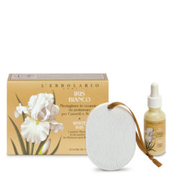 L'Erbolario Medaglione per Cassetti e Armadi Iris Bianco