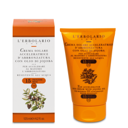 L'Erbolario Crema Solare Corpo Acceleratrice d'Abbronzatura SPF 15, 125 ml