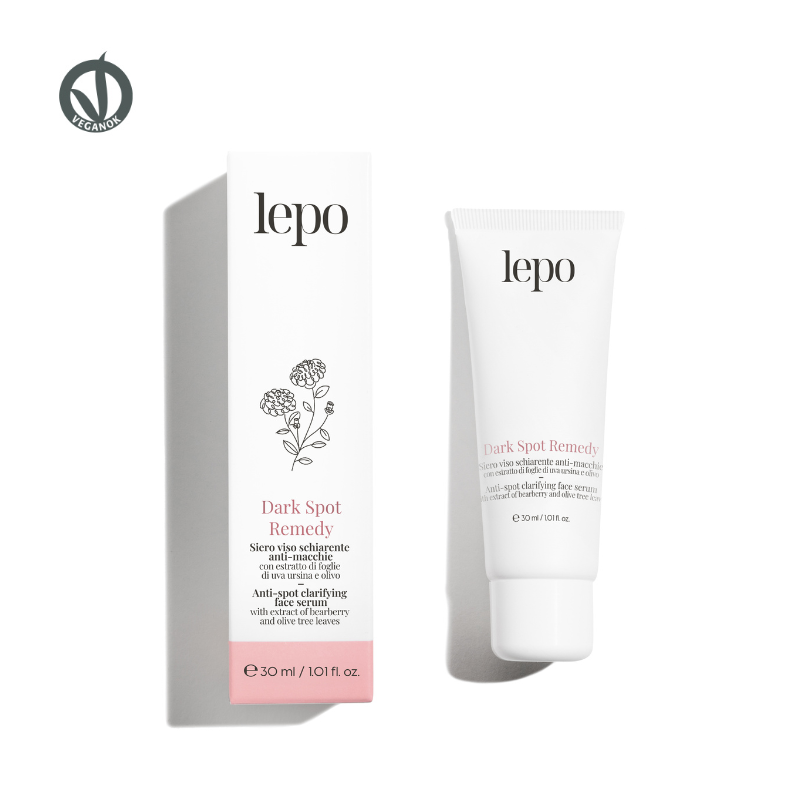 Lepo DARK SPOT REMEDY Siero viso schiarente anti-macchie con estratto di foglie di uva ursina e olivo