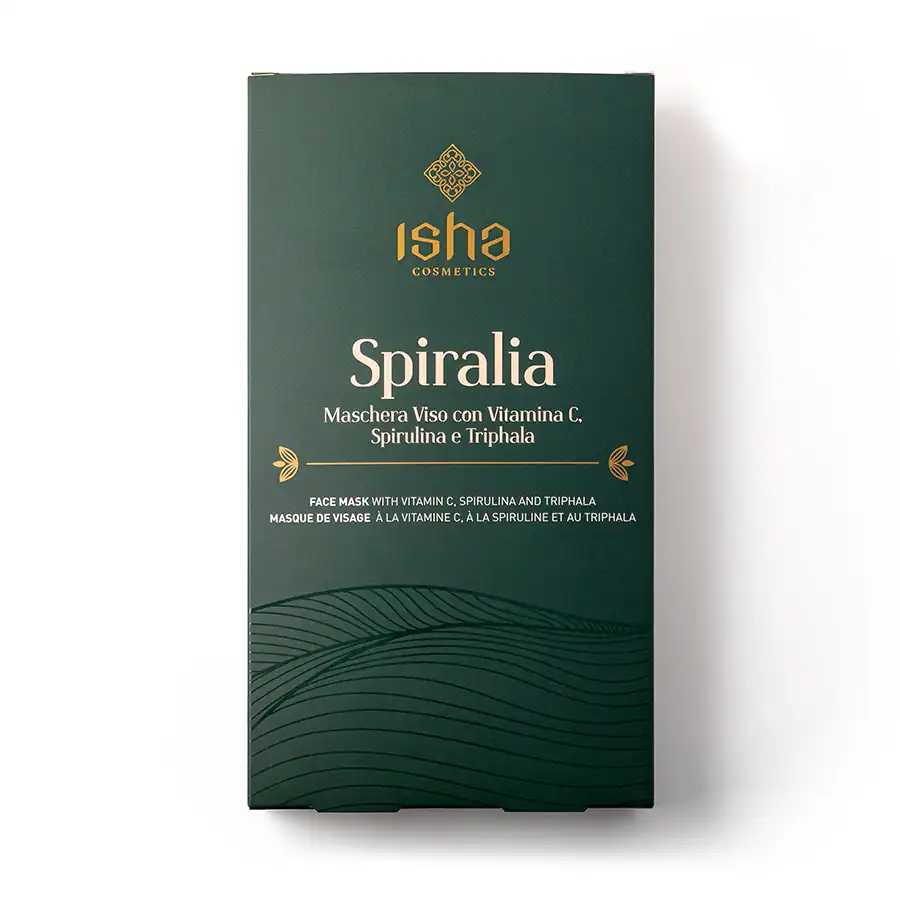 Isha Spiralia – Maschera Viso con Vitamina C, Spirulina e Triphala