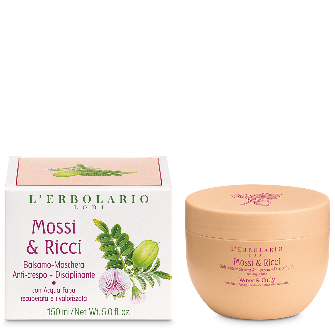 Balsamo-Maschera Anti-crespo Disciplinante Capelli Mossi & Ricci 150 ml